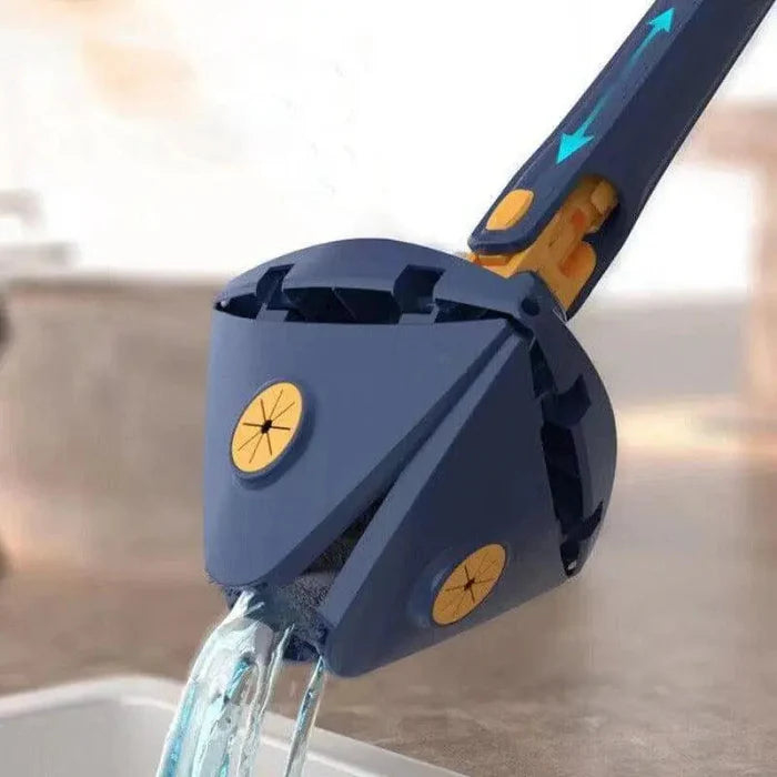 Mop giratório com balde centrífugo, cabo ergonômico e refil de microfibra. Ideal para limpeza profunda sem esforço em qualquer tipo de piso.