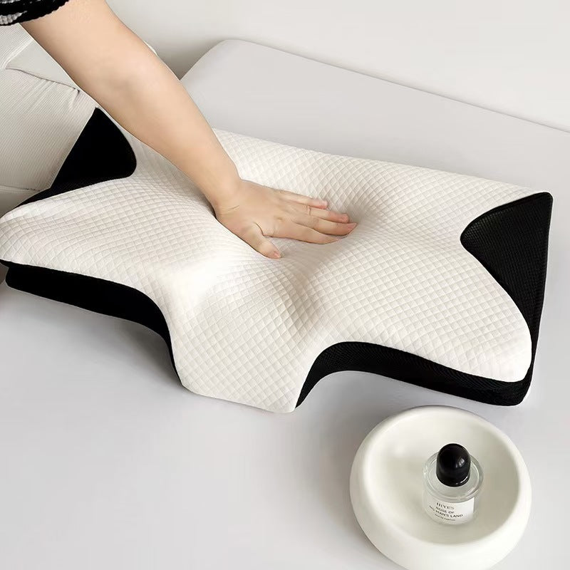 Travesseiro cervical ortopédico 2 em 1 com espuma Memory Foam, capa lavável e suporte ergonômico para alívio de dores e melhor sono