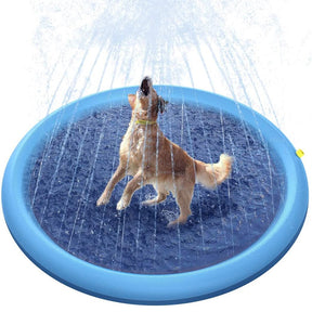 Piscina pet dobrável e resistente, perfeita para cães e gatos.