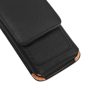 Porta celular de couro para uso na cintura, elegante e resistente.