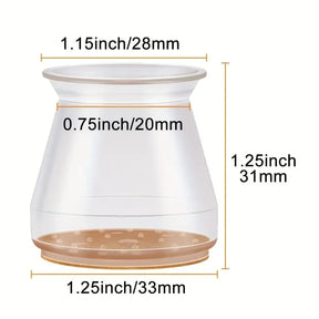 Proteção de cadeira em silicone para pés de móveis antirrisco e silenciosa.