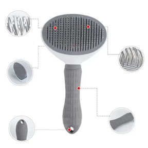 Rasqueadeira para cachorro que remove pelos soltos e desembaraça.