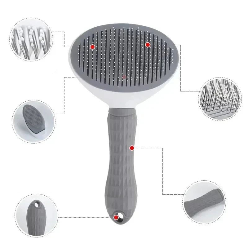 Rasqueadeira para cachorro que remove pelos soltos e desembaraça.