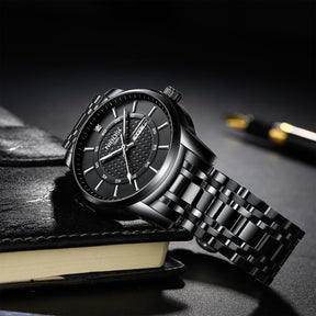 Relógio Nibosi Masculino em aço inoxidável com design elegante, resistente à água e mecanismo de alta precisão.