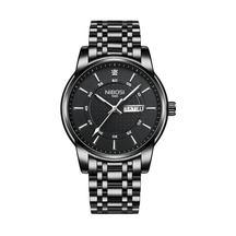 Relógio Nibosi Masculino em aço inoxidável com design elegante, resistente à água e mecanismo de alta precisão.