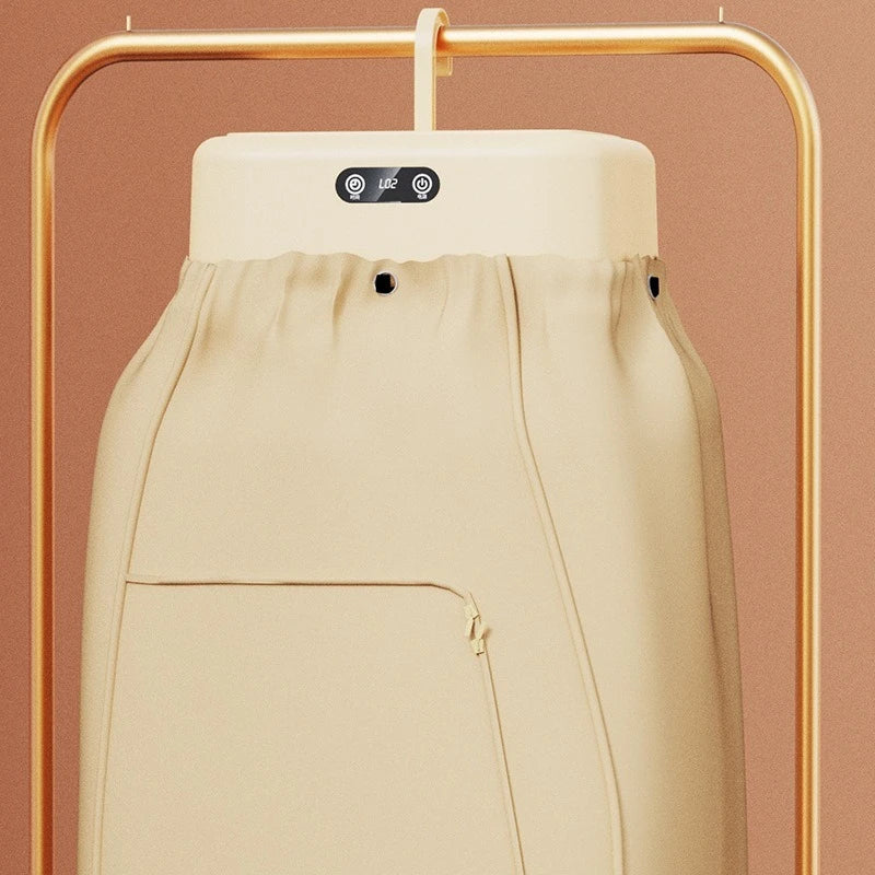 Secador de roupas portátil dobrável com secagem rápida e inteligente.