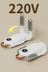 Secador de Sapatos com temporizador ajustável, ideal para eliminar umidade, odores e fungos com secagem rápida e silenciosa.