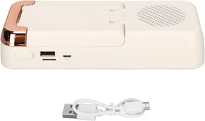 Suporte para celular multifuncional com som integrado.