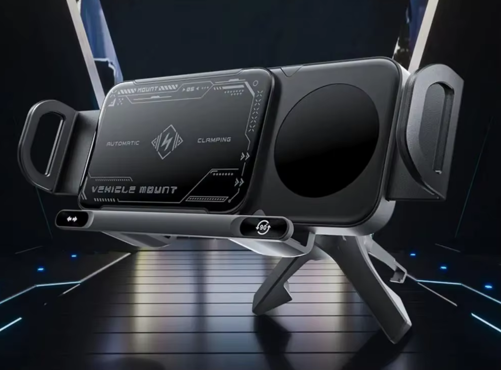 Suporte veicular para celular ajustável, seguro e prático.