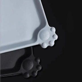 Tapete antiderrapante para alimentação de gato e cachorro.