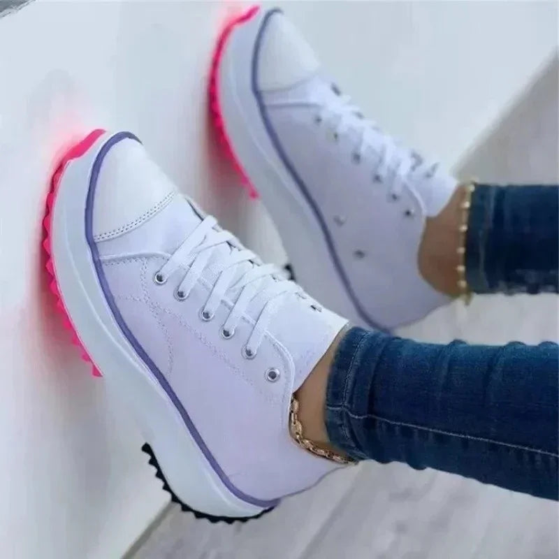 Tênis feminino casual cano alto com design moderno, tecido respirável e solado antiderrapante. Ideal para conforto e estilo no dia a dia.