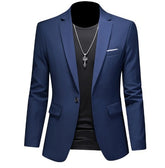 Blazer masculino elegante estilo casual, corte moderno, tecido premium e caimento impecável para trabalho e ocasiões especiais