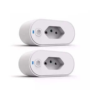 Tomada Wi-Fi inteligente com controle remoto via aplicativo.