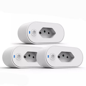 Tomada Wi-Fi inteligente com controle remoto via aplicativo.