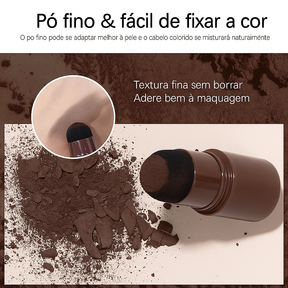 Tonalizante em pó para cabelos que cobre raízes e disfarça falhas.
